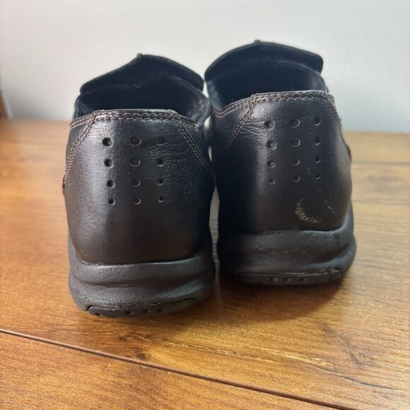 Clarks Shoes Womens 7.5N Wave Walk Slip On 86505 Black Leather Casual Comfort - Picture 4 of 9